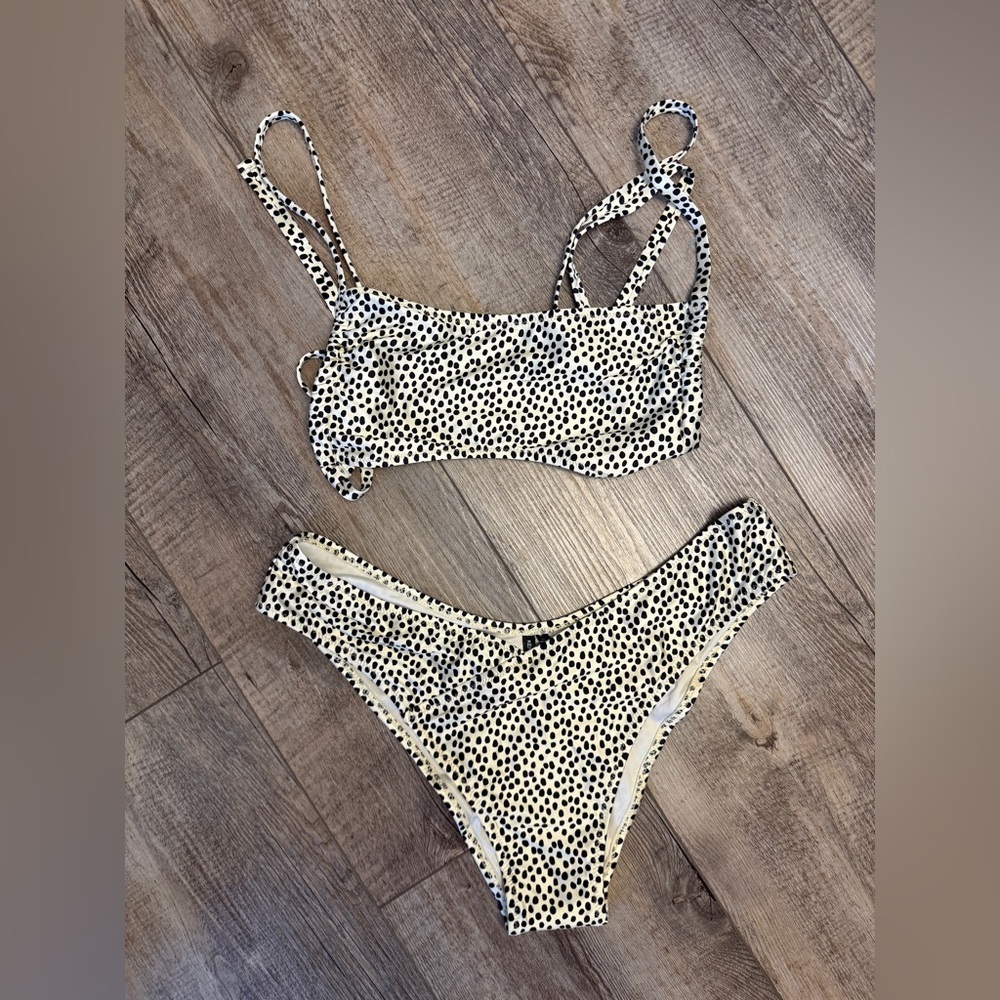 Kendall & Kylie Black and White Dot Swimwear